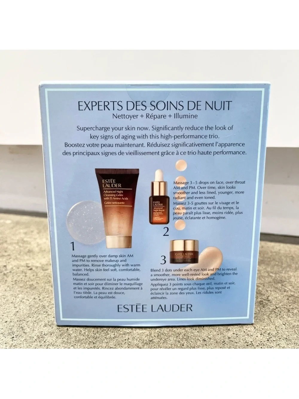 Estee Lauder Nighttime
Experts Cleanse + Repair +
Brigten 3pcs Sealed - Picture 2 of 7